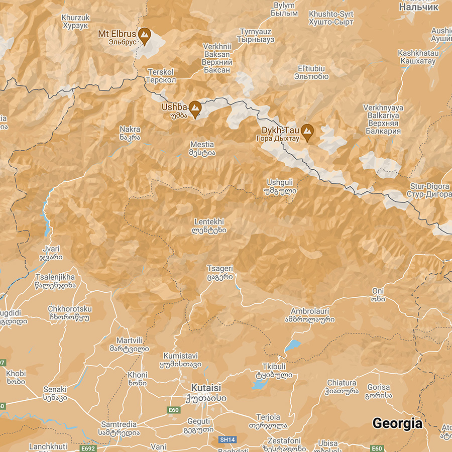 Svaneti - mappa ed informazioni salienti