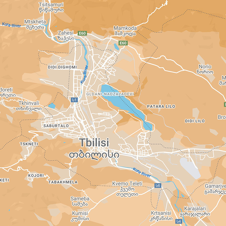 Tbilisi - mappa ed informazioni salienti